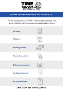 shredding list